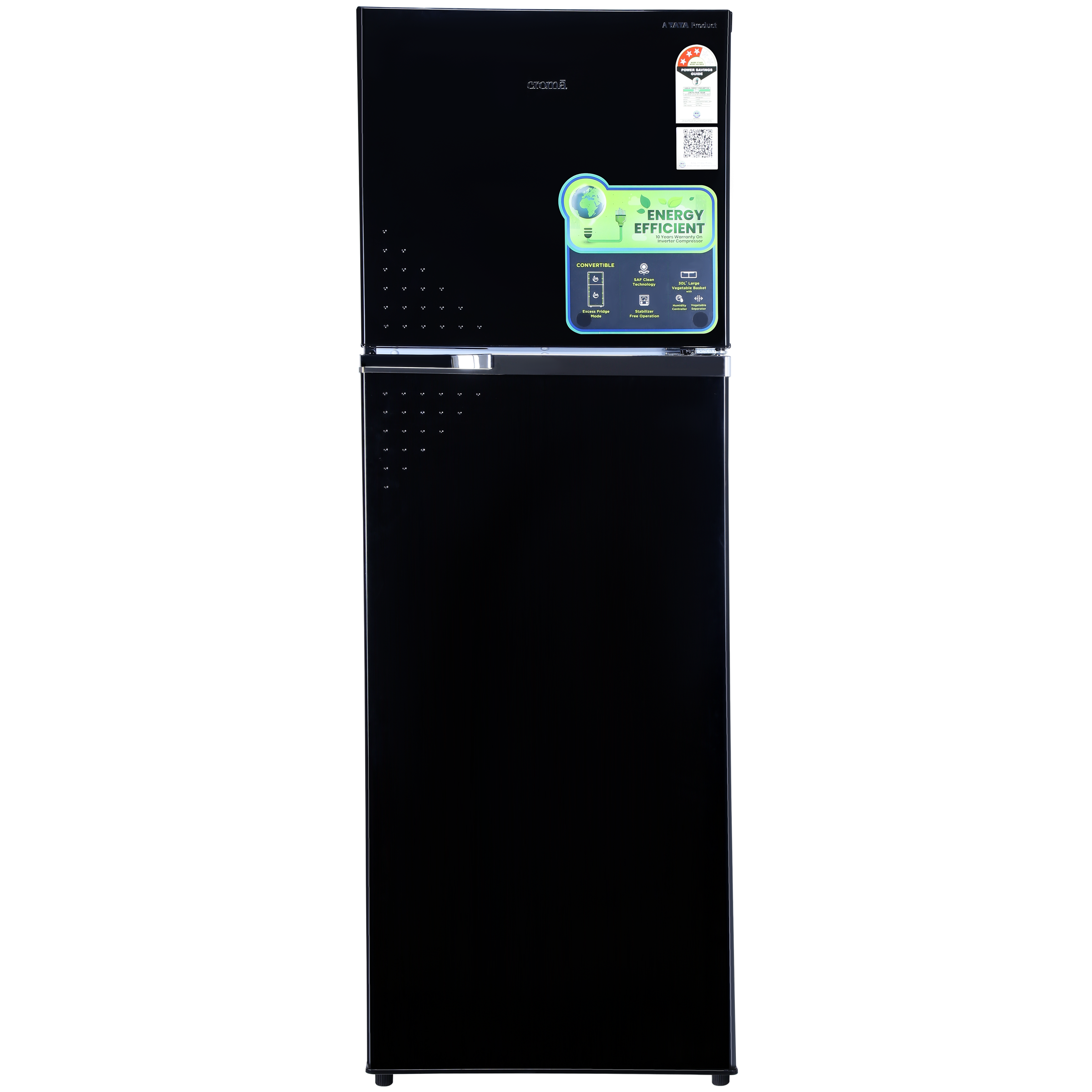 Croma 303 Litres 3 Star Frost Free Double Door Convertible Refrigerator